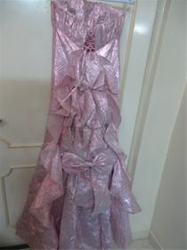  لباس نامزدی یاحنابندان دنباله دارسایز38 همراه کت